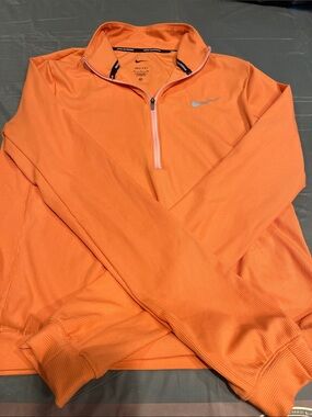 Nike Orange Quarter-Zip Performance Top